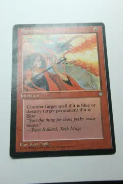 MTG Pyroblast x1- -Ice Age-Mod/Hvy Play - Image 1