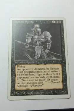 MTG Hypnotic Specter x1- -Revised Edition-Mod/Heavy Play - Image 1