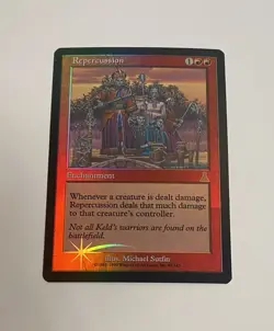 Repercussion 1999 Urza's Destiny FOIL Red Rare Enchantment MTG NM AZ3 - Image 1