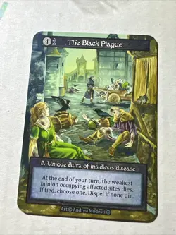 The Black Plague NON Foil Sorcery Contested Realm Arthurian Legends ART Unique - Image 1
