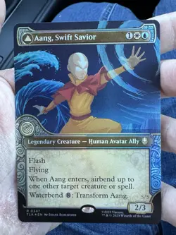 Aang, Swift Savior / Aang and La, Ocean’s Fury FOIL MISPRINT - Avatar Magic Mtg - Image 2