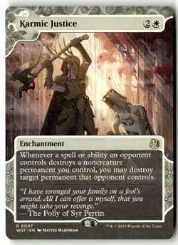 MTG - Karmic Justice 7 NM Wilds of Eldraine: Enchanting Tales - Image 1