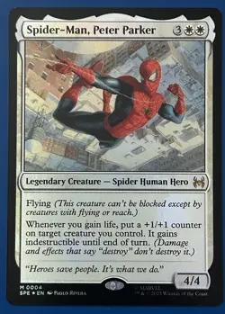 Spider-Man, Peter Parker - 0004 - Mythic FOIL - MTG - NM Marvel's Spider-Man - Image 1