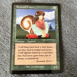 JUN MINAGISHI ULTRA RARE SQUIRREL TOKEN NM - Magic The Gathering - Image 1