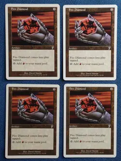 MTG 4x Fire Diamond x4 LP Seventh 7th Edition Magic the Gathering Playset - Image 1