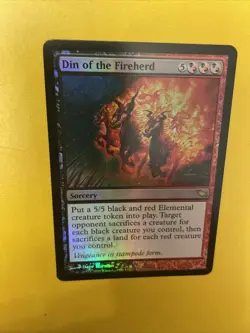 MTG - Din of the Fireherd - FOIL - Shadowmoor NM/MT - Brandy New! - Image 1