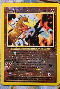 Pokemon Card Entei Black Star Movie Promo #34 2001 Reverse - HP - Image 1