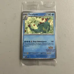 Pokemon - Illustration Contest 2024 Promo Card Sealed Pack - Pikachu Feraligatr - Image 1