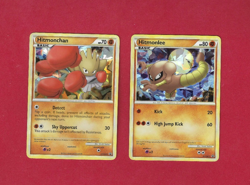 HITMONCHAN & HITMONLEE #HGSS 24 & 25--BLACK STAR PROMO HOLO POKEMON CARDS - Image 1