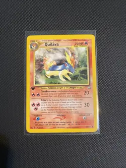 Pokemon Cards: Neo Genesis 1st Edition Uncommon: Quilava 47/111 - Image 1