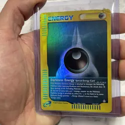 Darkness Energy 142/147 Reverse Holo Aquapolis E Reader Series Rare Pokemon MP - Image 2