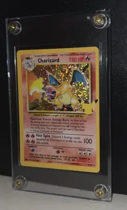 Framed 2021 Pokemon Charizard Holo Celebrations 25th ANNIVERSARY - Image 3