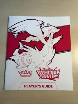 White Flare ETB Player's Guide Booklet Pokemon TCG NEW - Image 1