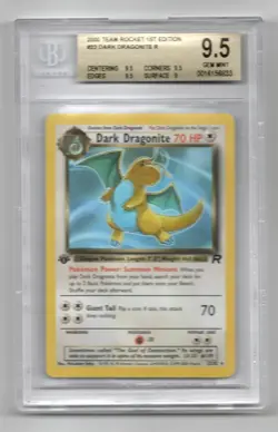 CARTA CARD POKEMON ENG BGS 9.5 DARK DRAGONITE FIRST EDITION TEAM ROCKET 22/82 - Image 1