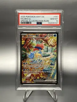Pokemon Keldeo ex 167/086 White Flare Special Illustration Rare PSA 10 Gem Mint - Image 1