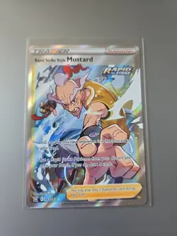 Rapid Strike Style Mustard (Full Art) 162/163 Battle Styles Holo Pokemon NM - Image 1