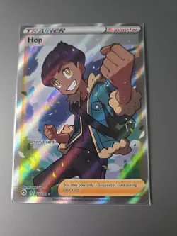 Hop 73/73 Champions Path Holo Pokemon NM FULL ART TRAINER - Image 1