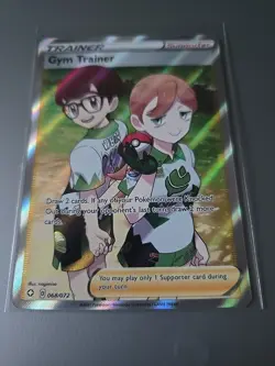 Gym Trainer Full Art Trainer 068/072 Shining Fates Holo Pokemon NM - Image 1