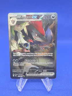 Pokemon Journey Together N’s Zoroark ex 185/159 Special Illustration Rare NM - Image 1