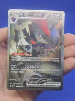 Pokemon Journey Together N’s Zoroark ex 185/159 Special Illustration Rare NM - Image 2
