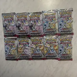 Pokemon TCG - Prismatic Evolutions Booster Pack Lot (x10) New - Sealed - Image 1