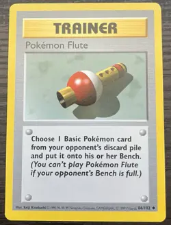 Shadowless Pokemon Flute 086/102 Pokemon TCG WOTC Base Set MINT - Image 1
