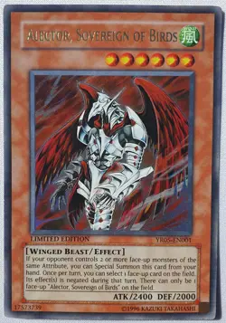 Yugioh 1x Alector, Sovereign of Birds YR05-EN001 Ultra Rare Limited Edition NM - Image 3