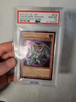 2010 Chaos Emperor Dragon-Envoy Of The End Ultimate Rare PSA10 Yugioh DPKB-EN016 - Image 1