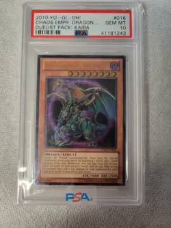 2010 Chaos Emperor Dragon-Envoy Of The End Ultimate Rare PSA10 Yugioh DPKB-EN016 - Image 2