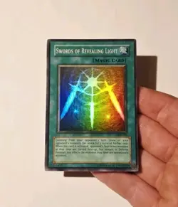 Yugioh Swords of Revealing Light LOB-101 Super Rare Vintage "Magic" LP - Image 5