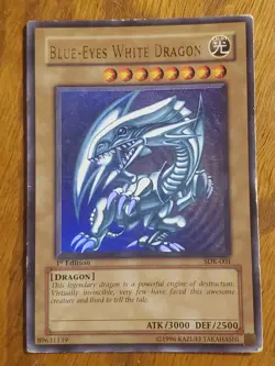 1st Edition Blue Eyes White Dragon SDK-001 Starter Deck: Kaiba Yu-Gi-Oh MP-HP - Image 2