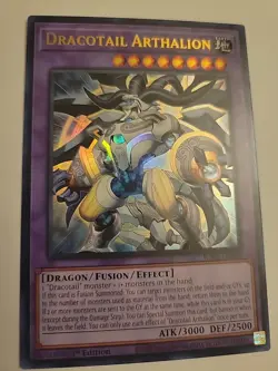 Dracotail Arthalion JUSH-EN006 Ultra Rare 1st Edition Yugioh NM - Image 1