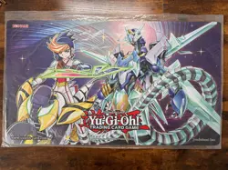 Yugioh playmat ugo and Crystal Clear Wing Synchro Dragon SEALED NEW OFFICIAL - Image 1