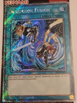 YuGiOh Dimension Fusion RA03-EN136 Platinum Secret Rare 1st Edition - Image 2