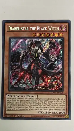 Yugioh! Diabellstar the Black Witch AGOV-EN006 Secret Rare 1st Ed - Image 1