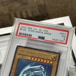 Yu-gi-oh PSA 3 VG Blue-Eyes White Dragon SDK-001 Ultra Rare Unlimited - Image 2