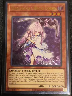 Yugioh Ghost Reaper & Winter Cherries OP20-EN001 Ultimate Rare NM - Image 1