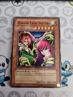 Yugioh! LP Harpie Lady Sisters - SD8-EN007 - Common - 1st Edition Lightly Played - Image 1