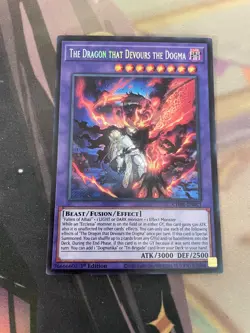 YUGIOH - THE DRAGON THAT DEVOURS THE DOGMA - SECRET RARE - CH01 - LP - 1ST ED - Image 1