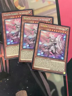 YUGIOH - DOGMATIKA FLEURDELIS THE KNIGHTED X3 - SECRET RARE - CH01 - LP - 1ST ED - Image 1