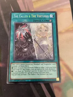 YUGIOH - THE FALLEN & THE VIRTUOUS - SECRET RARE - CH01 - LP - 1ST ED - Image 1