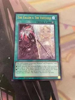 YUGIOH - THE FALLEN & THE VIRTUOUS - ULTRA RARE - CH01 - NM - 1ST ED - Image 1