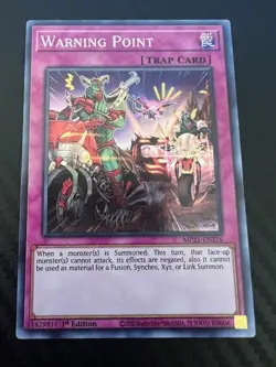 Yugioh Warning Point MP21-EN216 Super Rare 1st Edition NM - Image 1