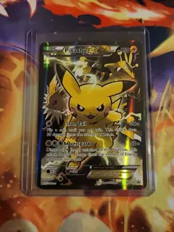 Pokemon Pikachu EX XY124 Black Star Promo 2016 Holo Card TCG Played! - Image 1