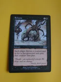 Exhume. Urza's Saga. Sorcery - choose creature. Magic the Gathering Card. - Image 2