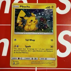 NM Pikachu SM86 Black Star Promo Holo Rare Pokemon Card - Image 1