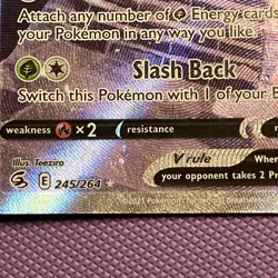 Pokemon TCG Celebi v Fusion Strike Holo Card Full Art Ultra Rare 245/264 - HP - Image 5