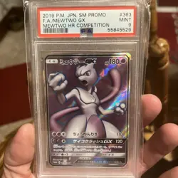 PSA 9 2019 Mewtwo GX HR Competition Winner Promo 363/SM-P Pokemon Card Japanese - Image 1