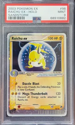 Raichu ex 98/100 Sandstorm Holo Pokemon Vintage Card PSA 9 - Image 1