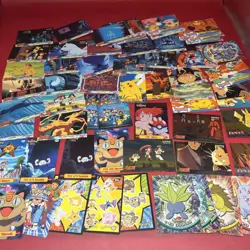 (89) Vintage Topps Black Logo Pokemon Cards: Pikachu, Charizard, Oddish, Misty - Image 1